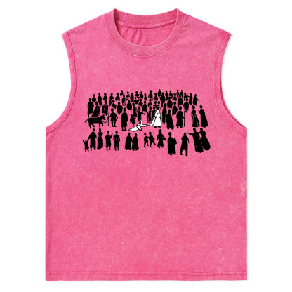 By His Wounds Christian Washed sleeveless Tee