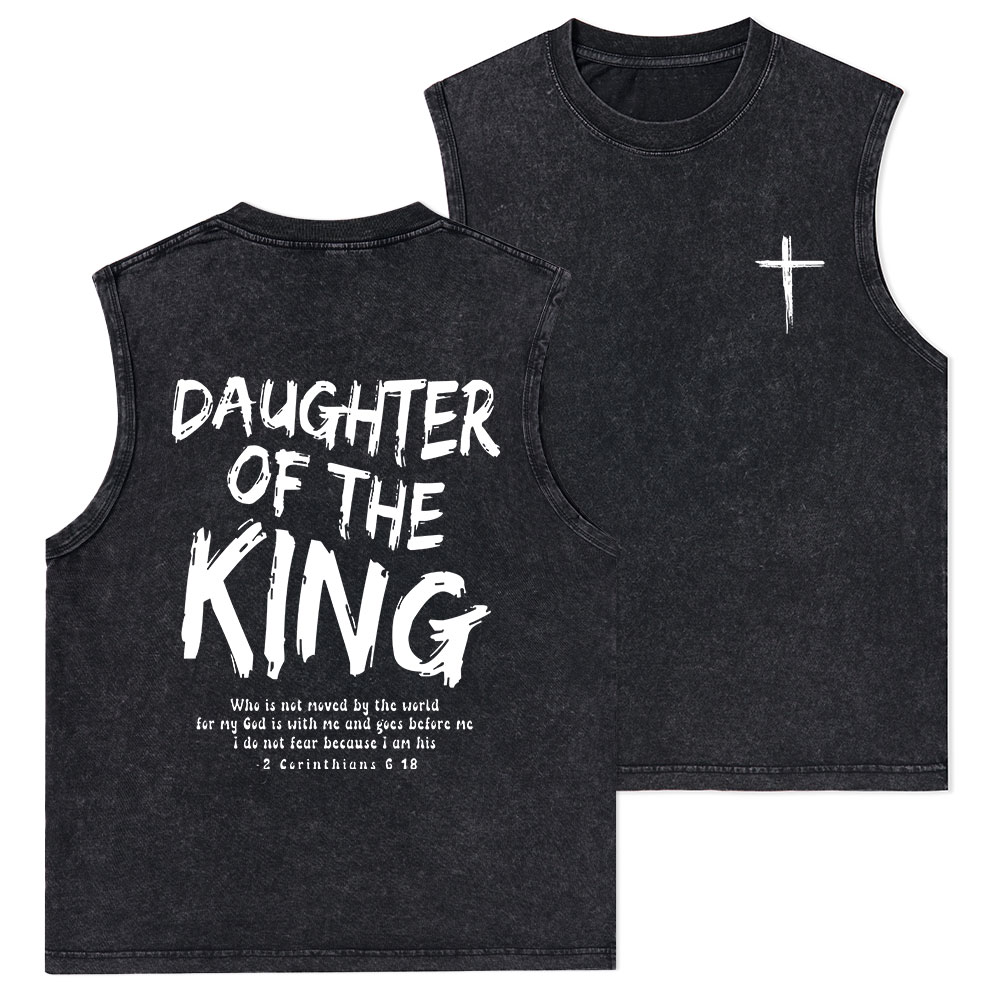 Daughter Of The King Christian Washed sleeveless Tee