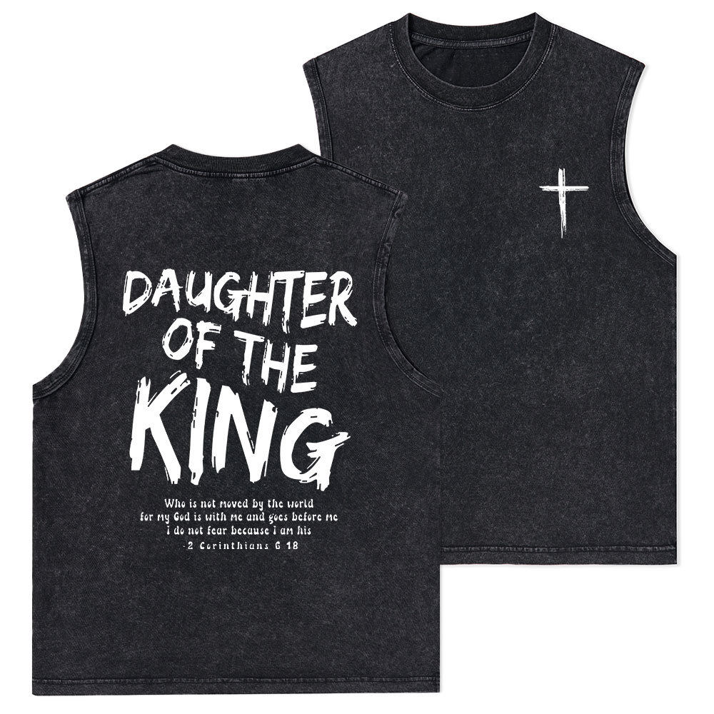 Daughter Of The King Christian Washed sleeveless Tee