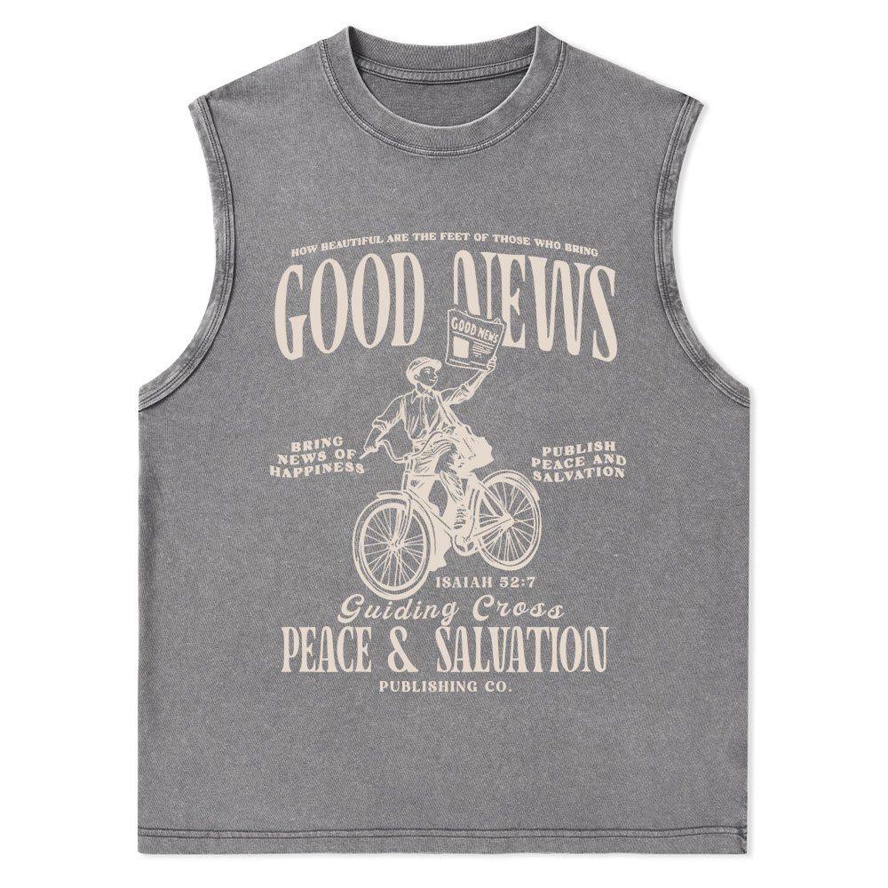 Good News Christian Washed sleeveless Tee