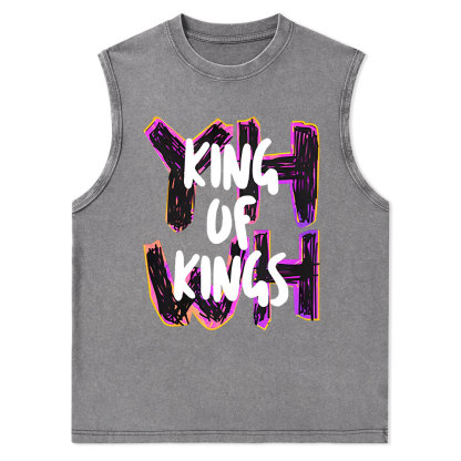 King Of Kings Christian Washed sleeveless Tee