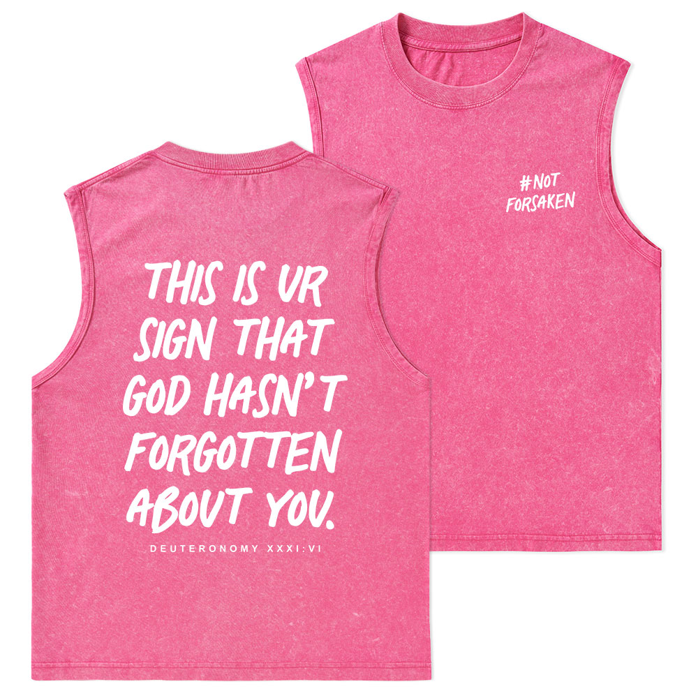 Not Forsaken Christian Washed sleeveless Tee