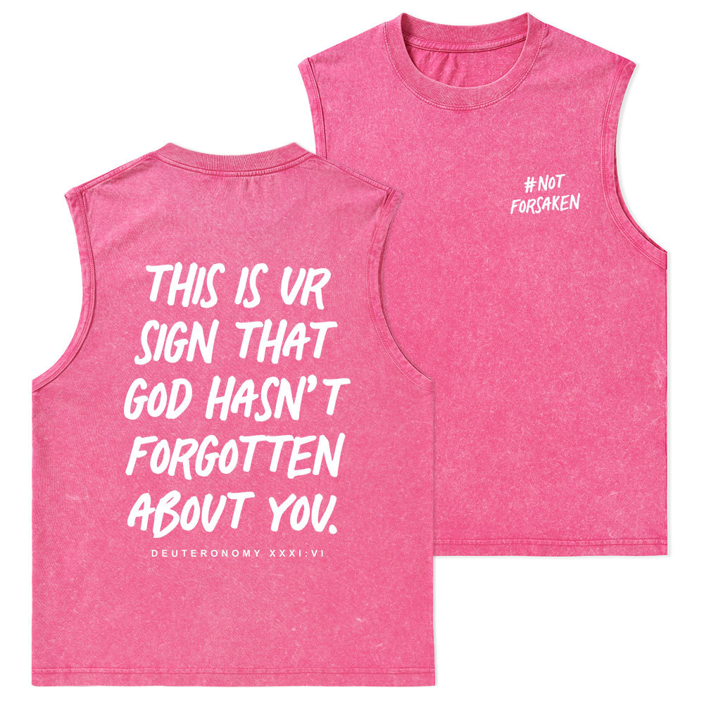 Not Forsaken Christian Washed sleeveless Tee
