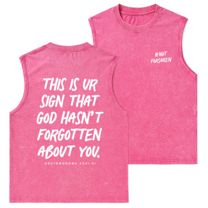 Not Forsaken Christian Washed sleeveless Tee