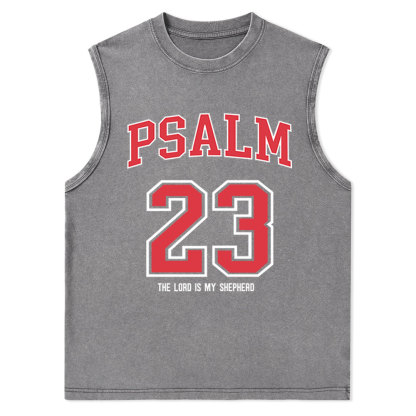 Psalm 23 Christian Washed sleeveless Tee