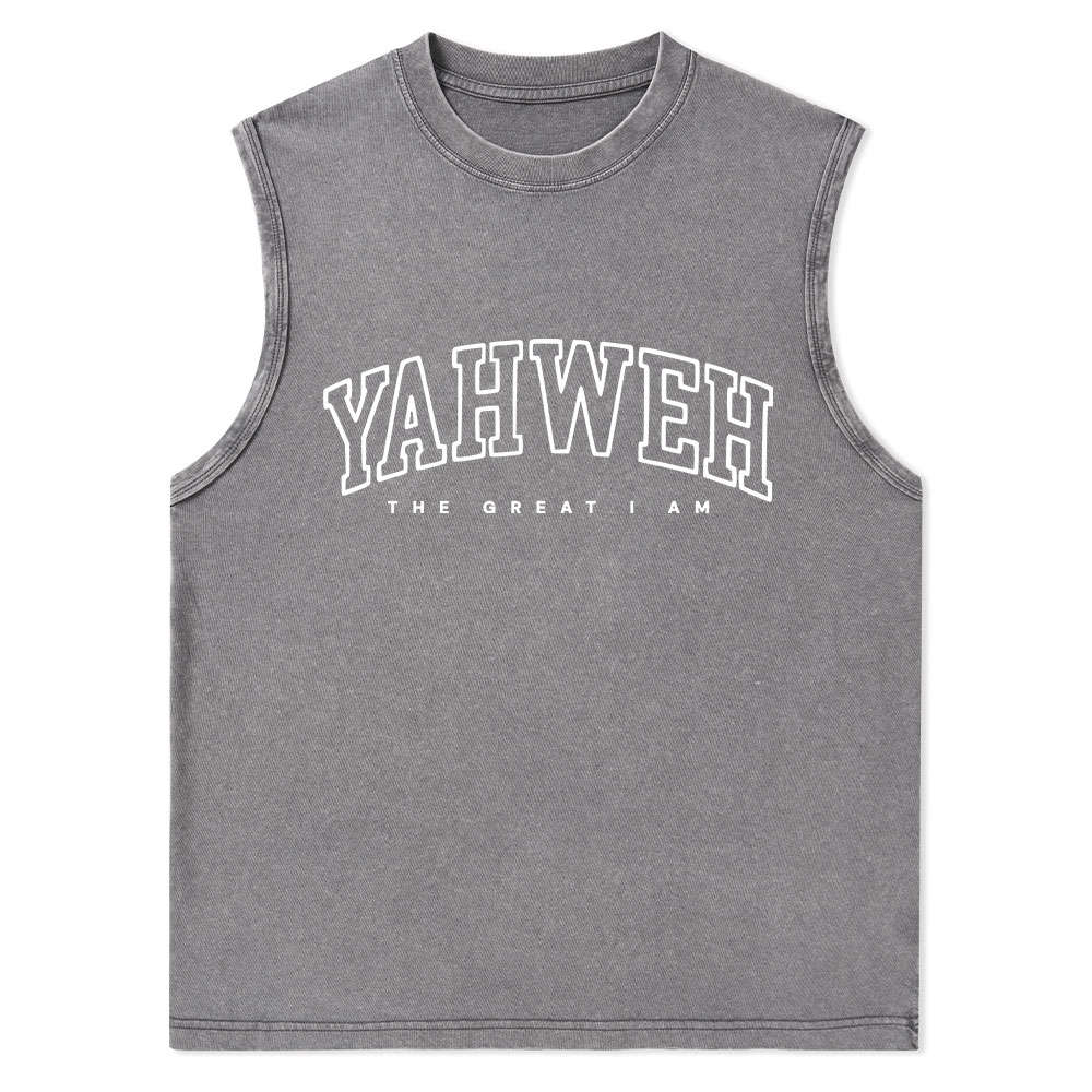 YAHWEH Christian Washed sleeveless Tee