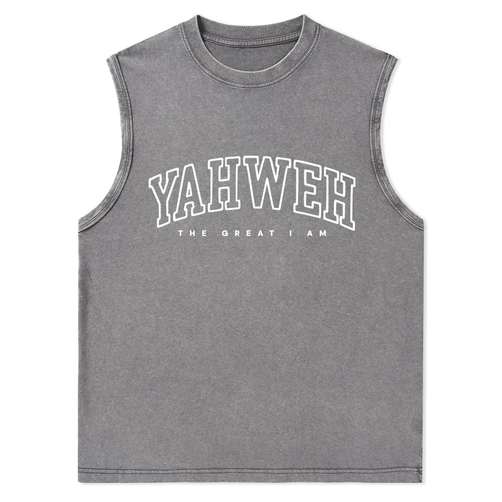 YAHWEH Christian Washed sleeveless Tee