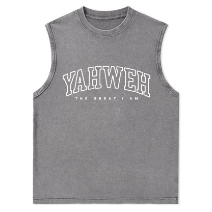 YAHWEH Christian Washed sleeveless Tee