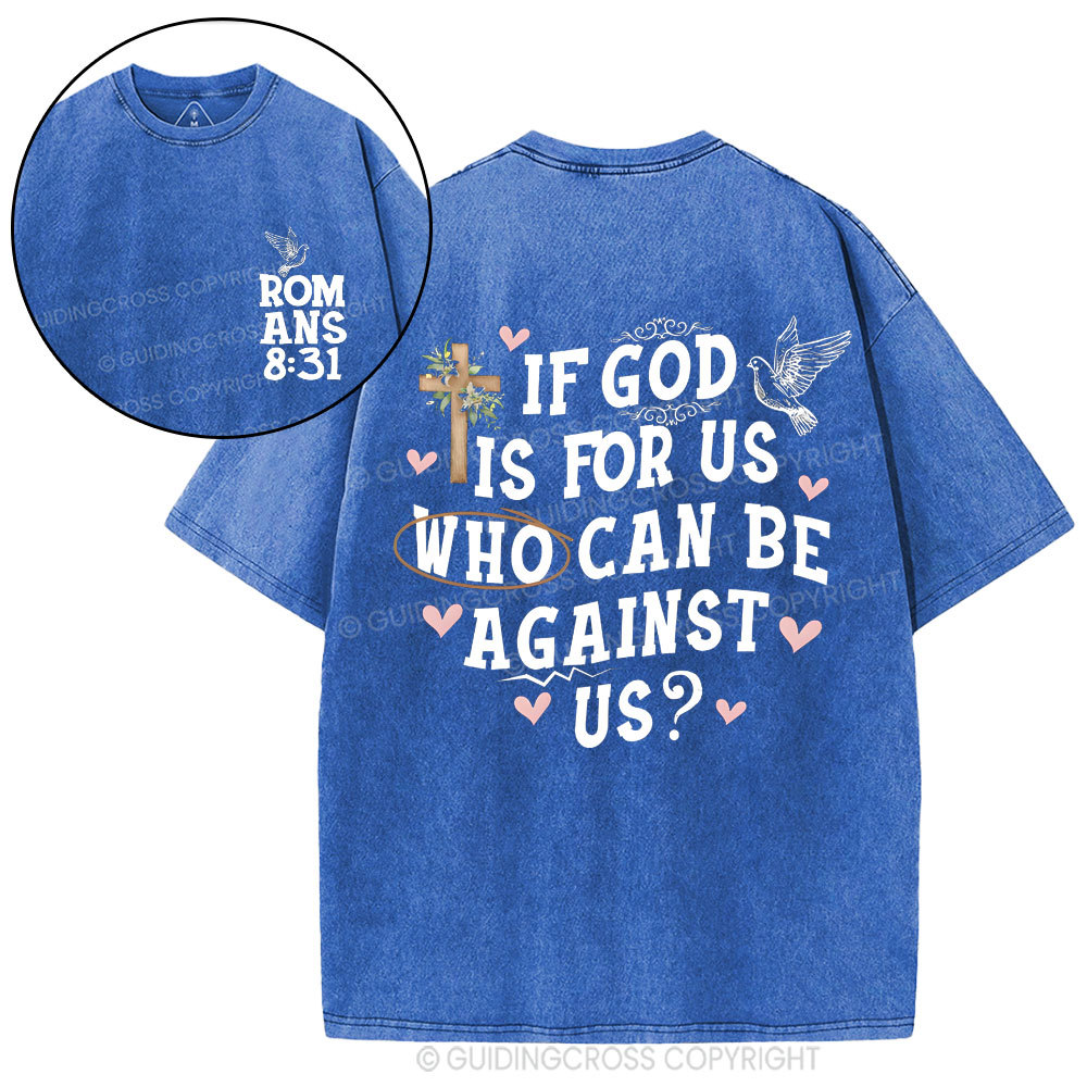If God Is For Us Christian Washed T-Shirt