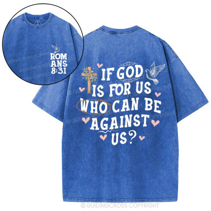 If God Is For Us Christian Washed T-Shirt