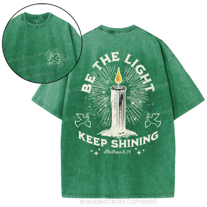 Be The Light Christian Washed T-Shirt