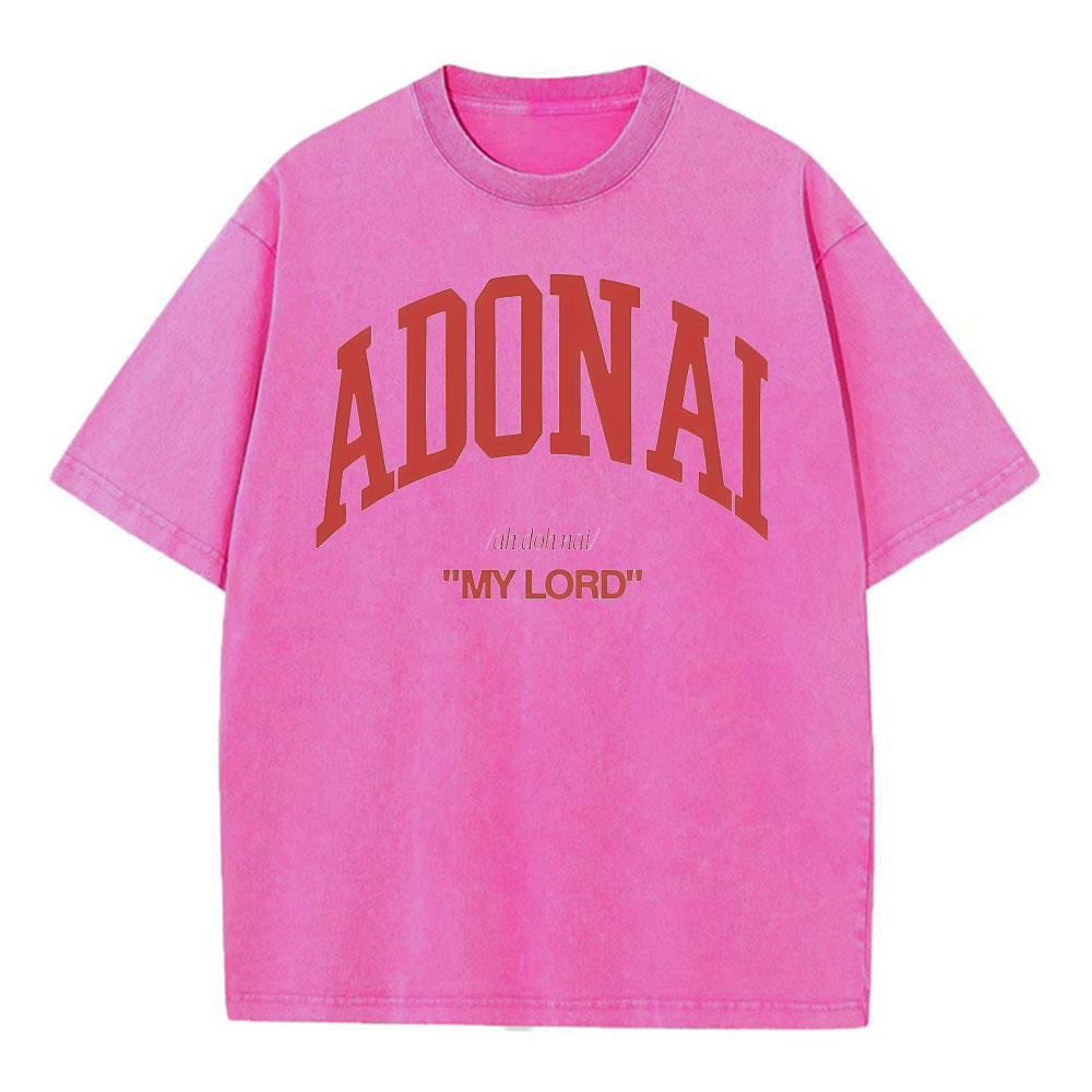 ADONAI My Lord Christian Washed T-Shirt