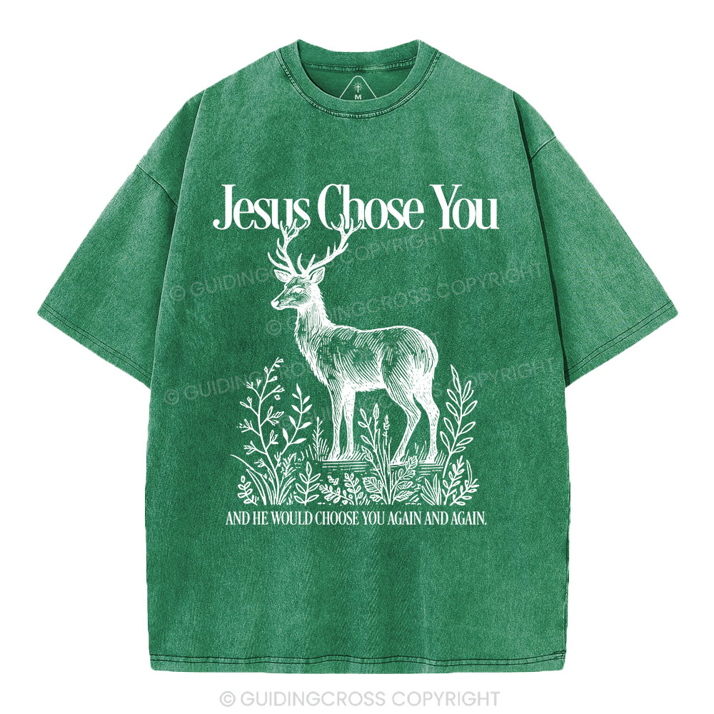 Jesus Chose You Christian Washed T-Shirt