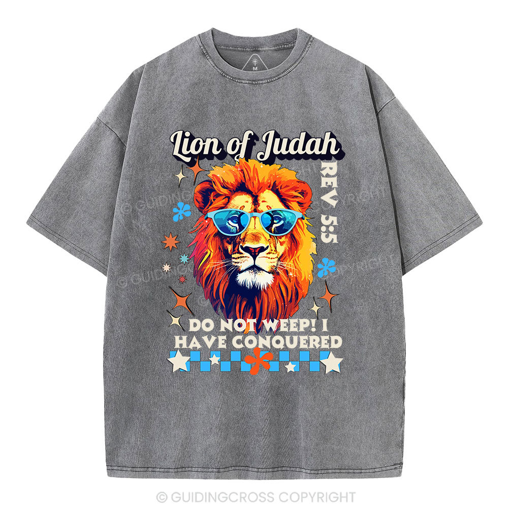 Lion Of Judah Christian Washed T-Shirt