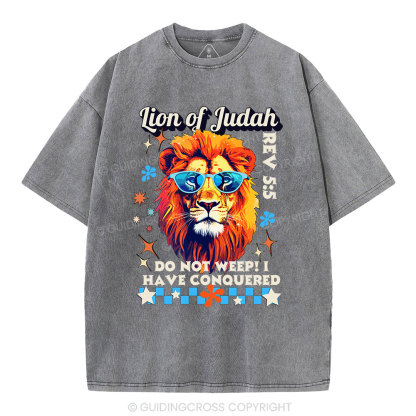 Lion Of Judah Christian Washed T-Shirt