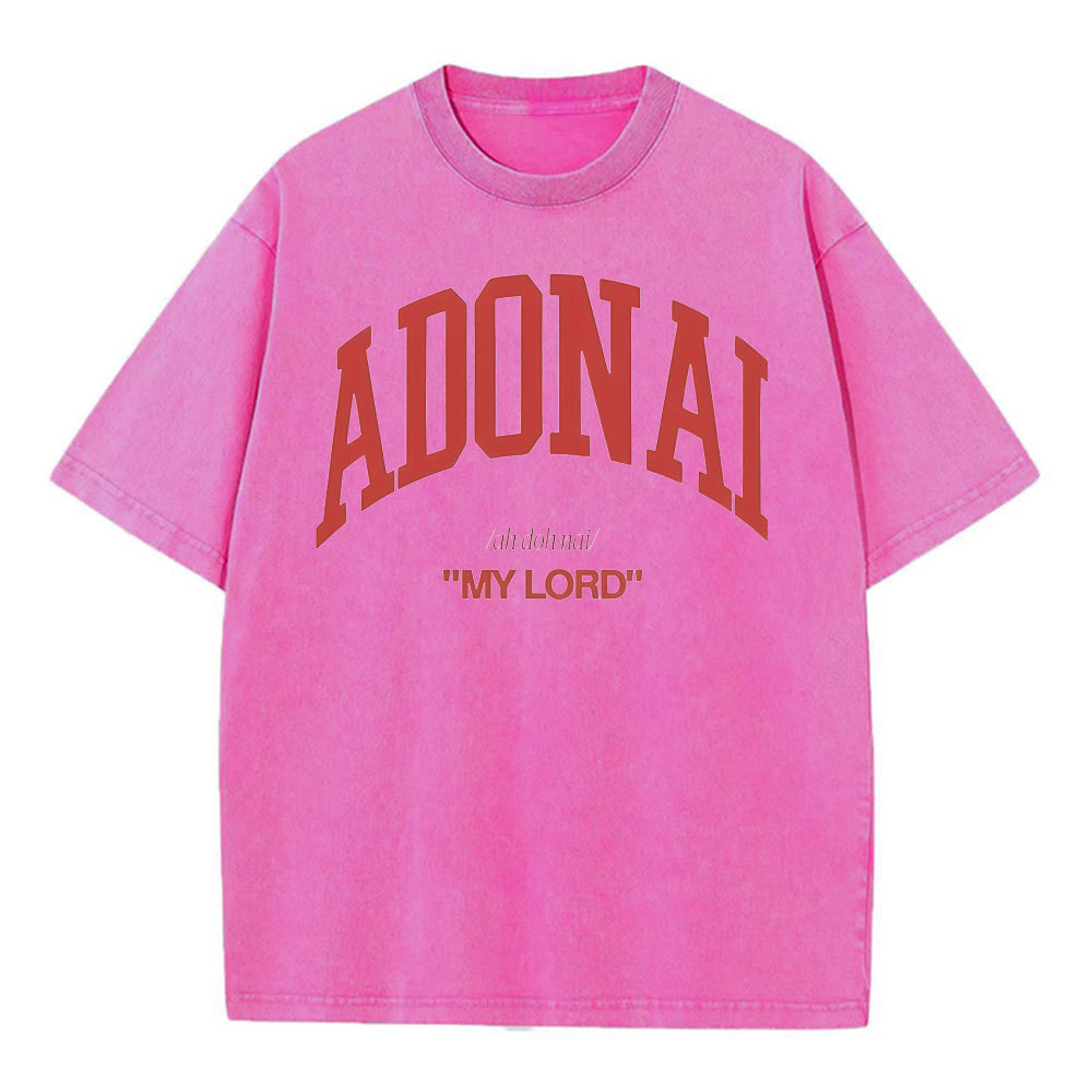 ADONAI My Lord Christian Washed T-Shirt