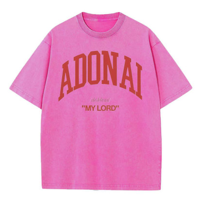 ADONAI My Lord Christian Washed T-Shirt