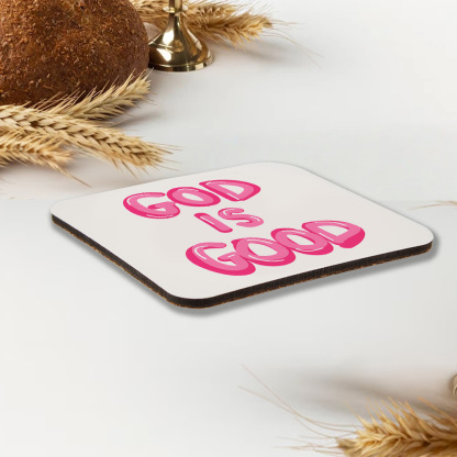 God Is Good Christian Wooden Printed Coasters