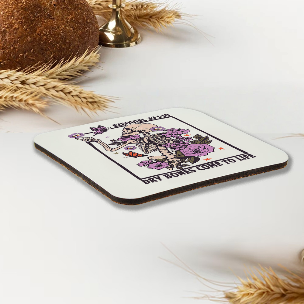 Dry Bones Come To Life Christian Wooden Printed Coasters
