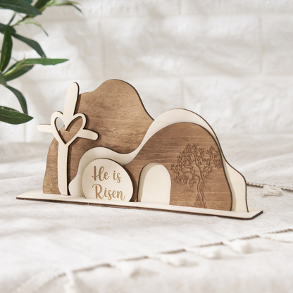 Empty Tomb Wooden Easter Decor