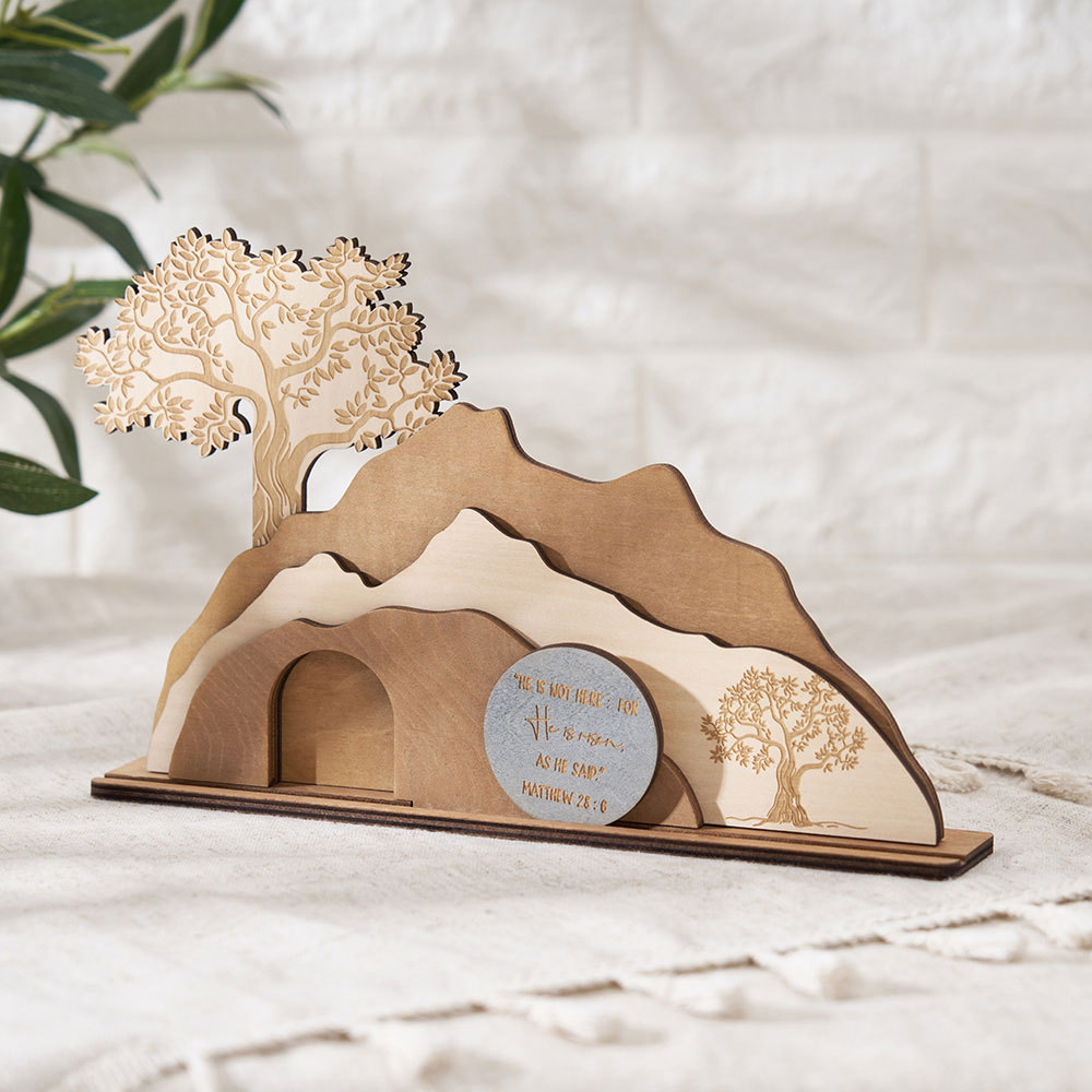 Empty Tomb Wooden Easter Decor