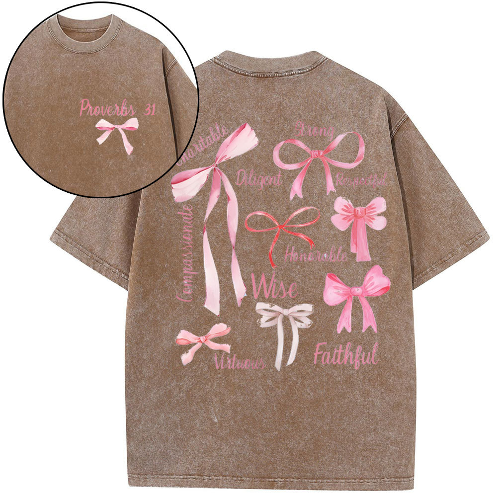 Faithful And Wise Christian Washed T-Shirt