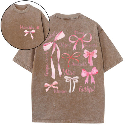 Faithful And Wise Christian Washed T-Shirt