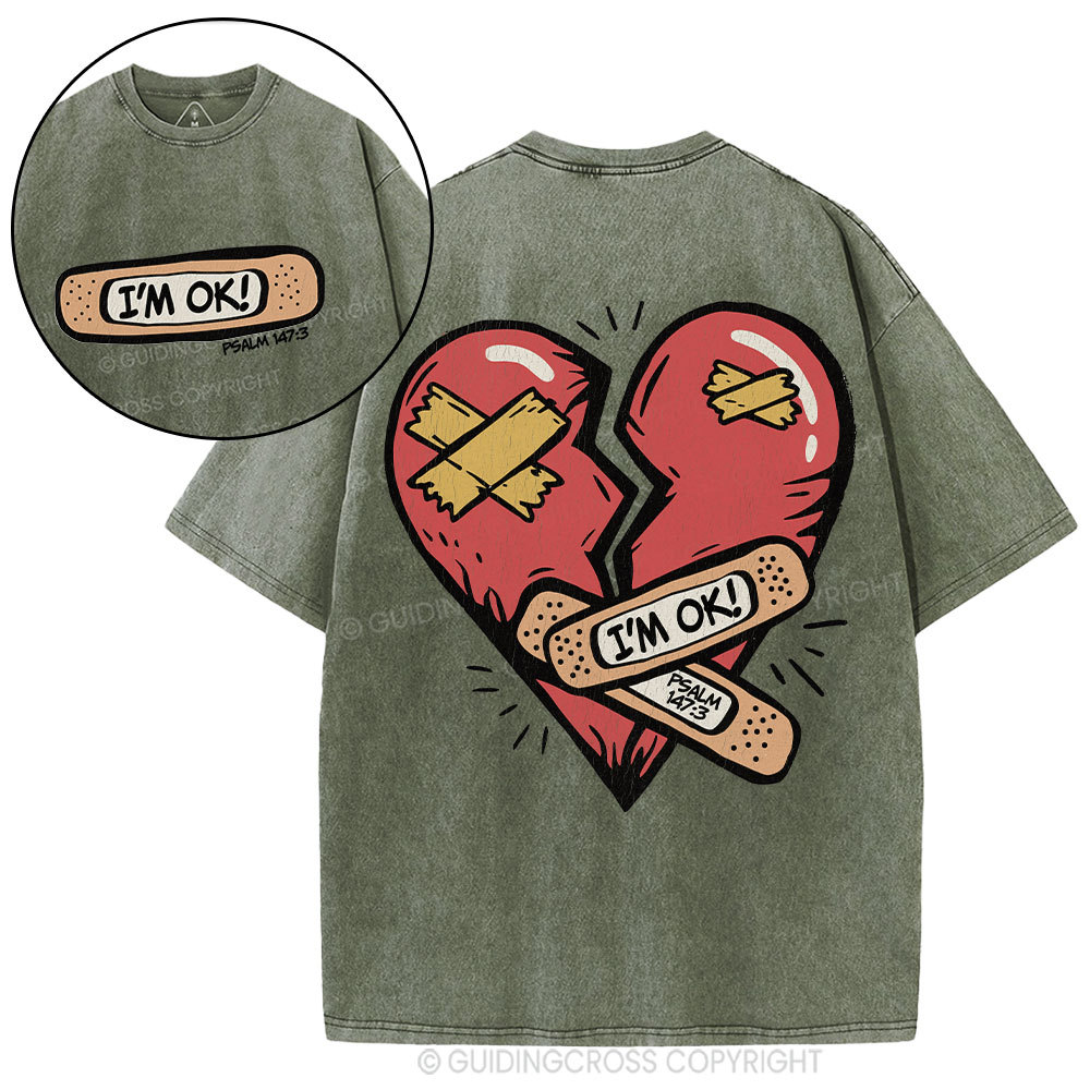 I'm OK christian Washed T-Shirt