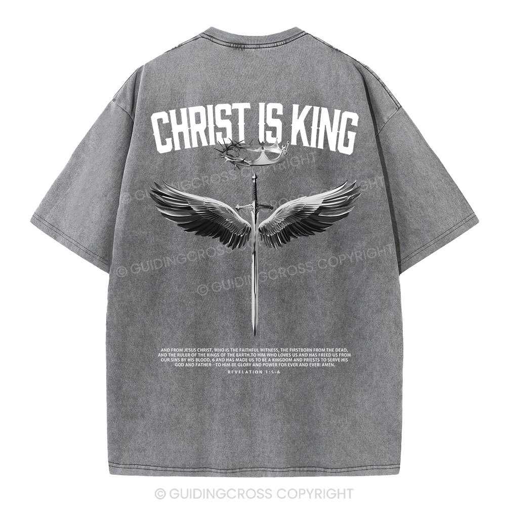 Christ Is King Christian Washed T-Shirt