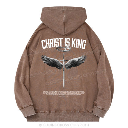 Christ Is King Christian Washed Hoodie