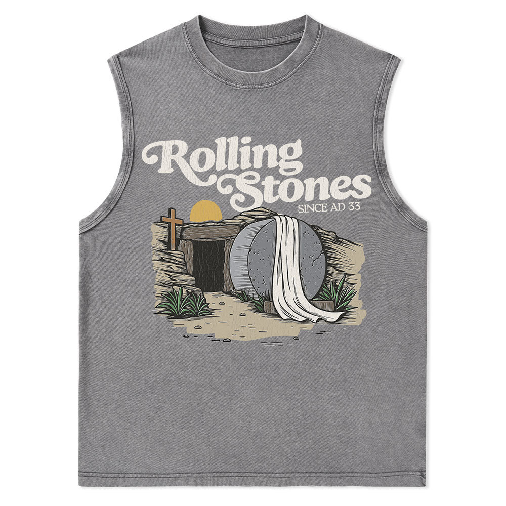 Rolling Stone Christian Washed sleeveless Tee