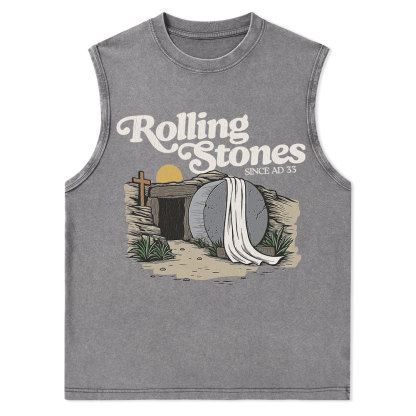 Rolling Stone Christian Washed sleeveless Tee