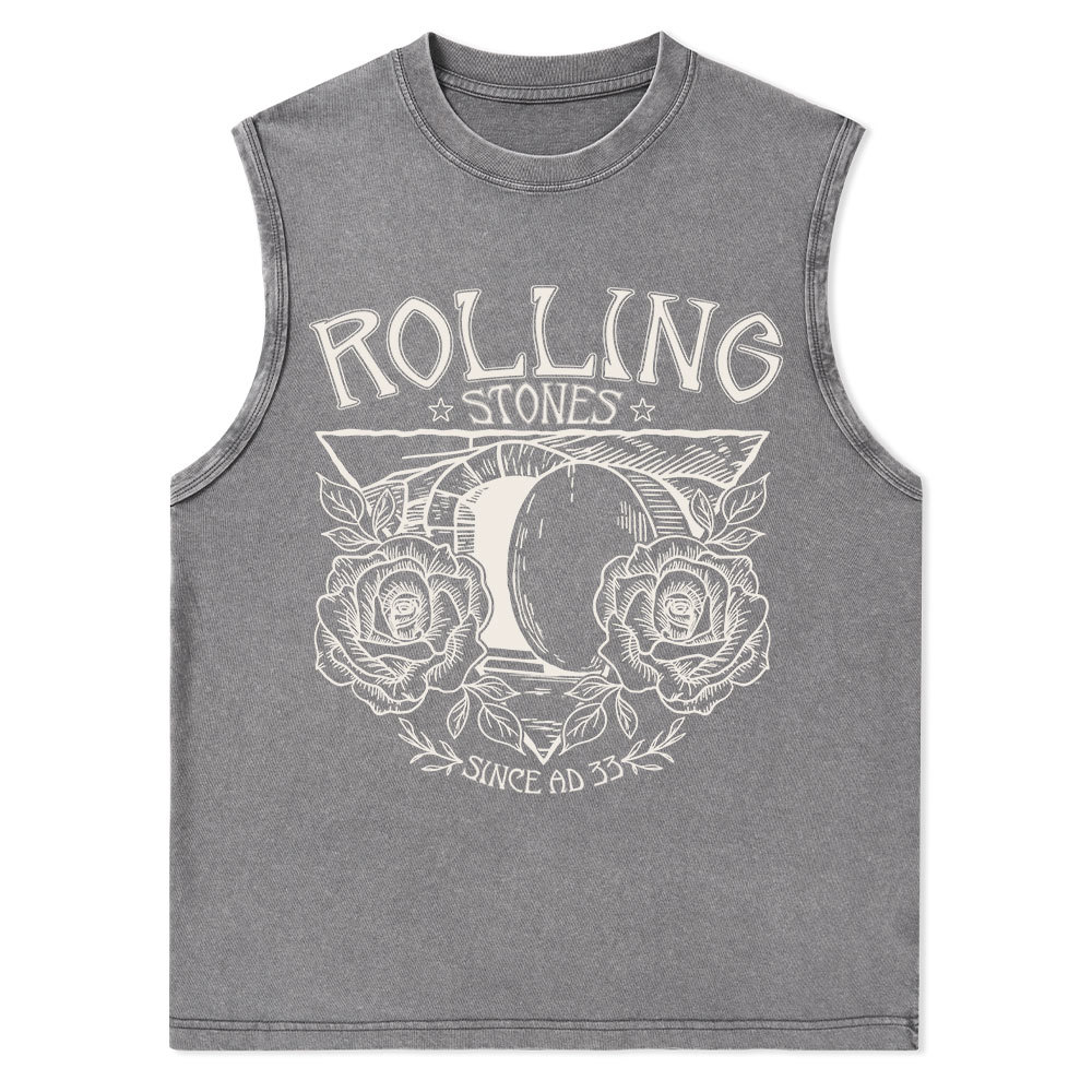 Rolling Stones Retro Christian Washed sleeveless Tee
