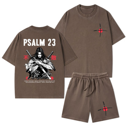 Aesthetic Mens Christian Washed T-Shirt & Shorts