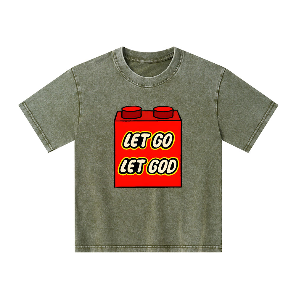 Let Go Let God Kid Washed T-Shirt