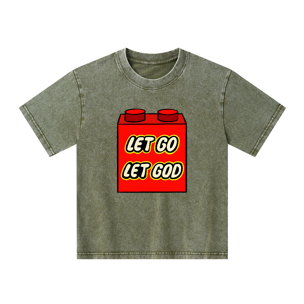 Let Go Let God Kid Washed T-Shirt