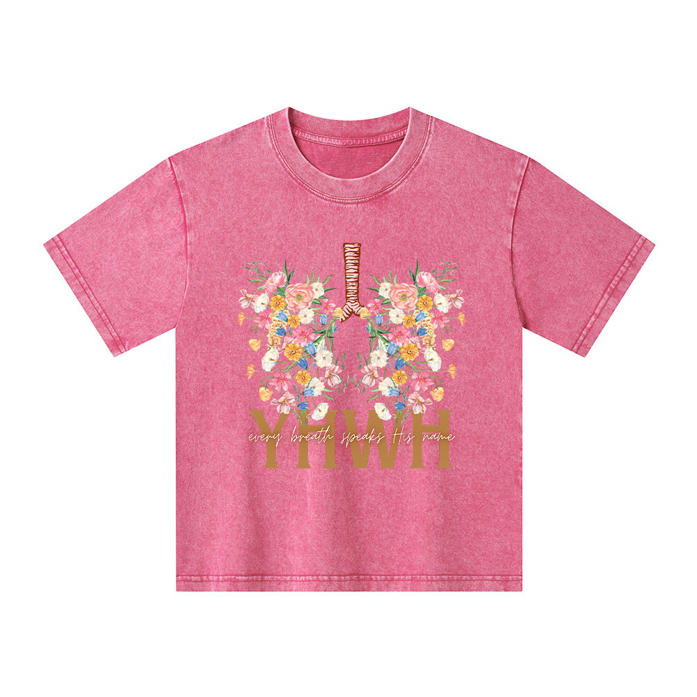 YHWH Floral Kid Washed T-Shirt