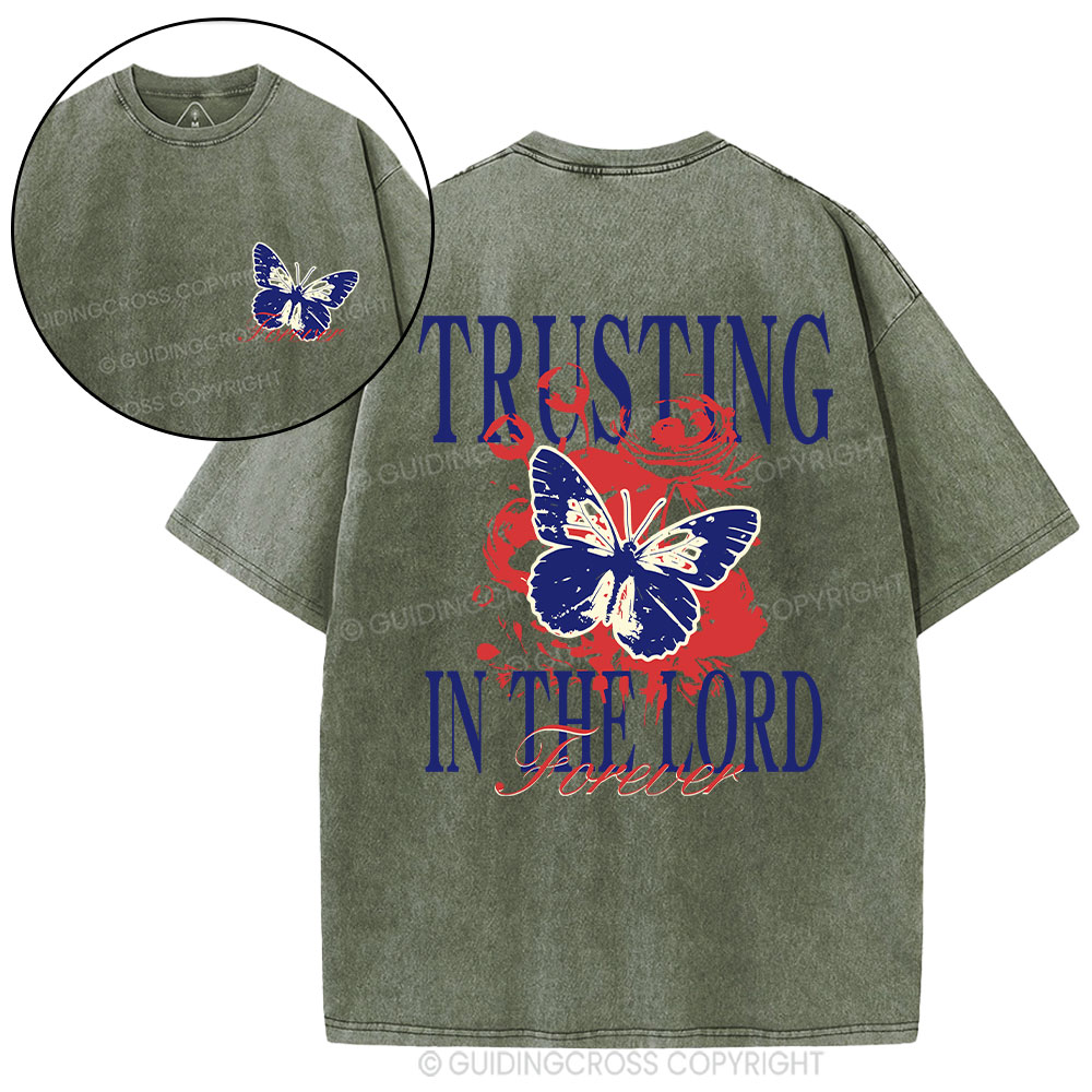 Trusting In The Lord Christian Washed T-Shirt