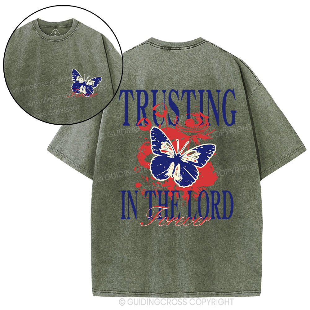 Trusting In The Lord Christian Washed T-Shirt