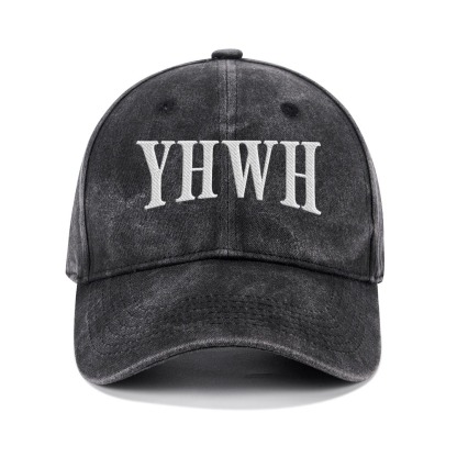 YHWH Embroidered Christian Washed Hat