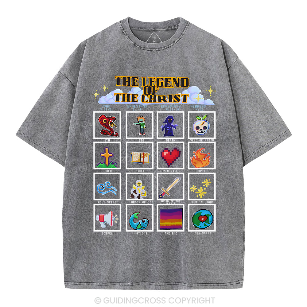 The Legend Of The Christ Christian Washed T-Shirt