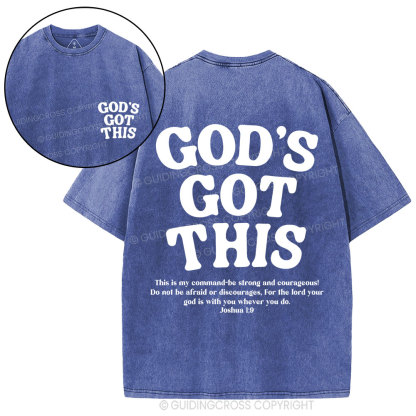 God's Got This Christian Washed T-Shirt