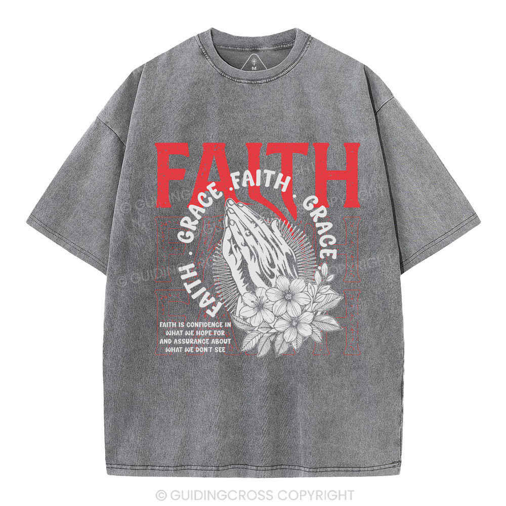 Faith Grace Christian Washed T-Shirt