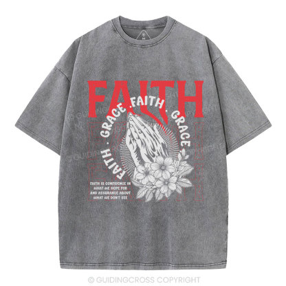 Faith Grace Christian Washed T-Shirt