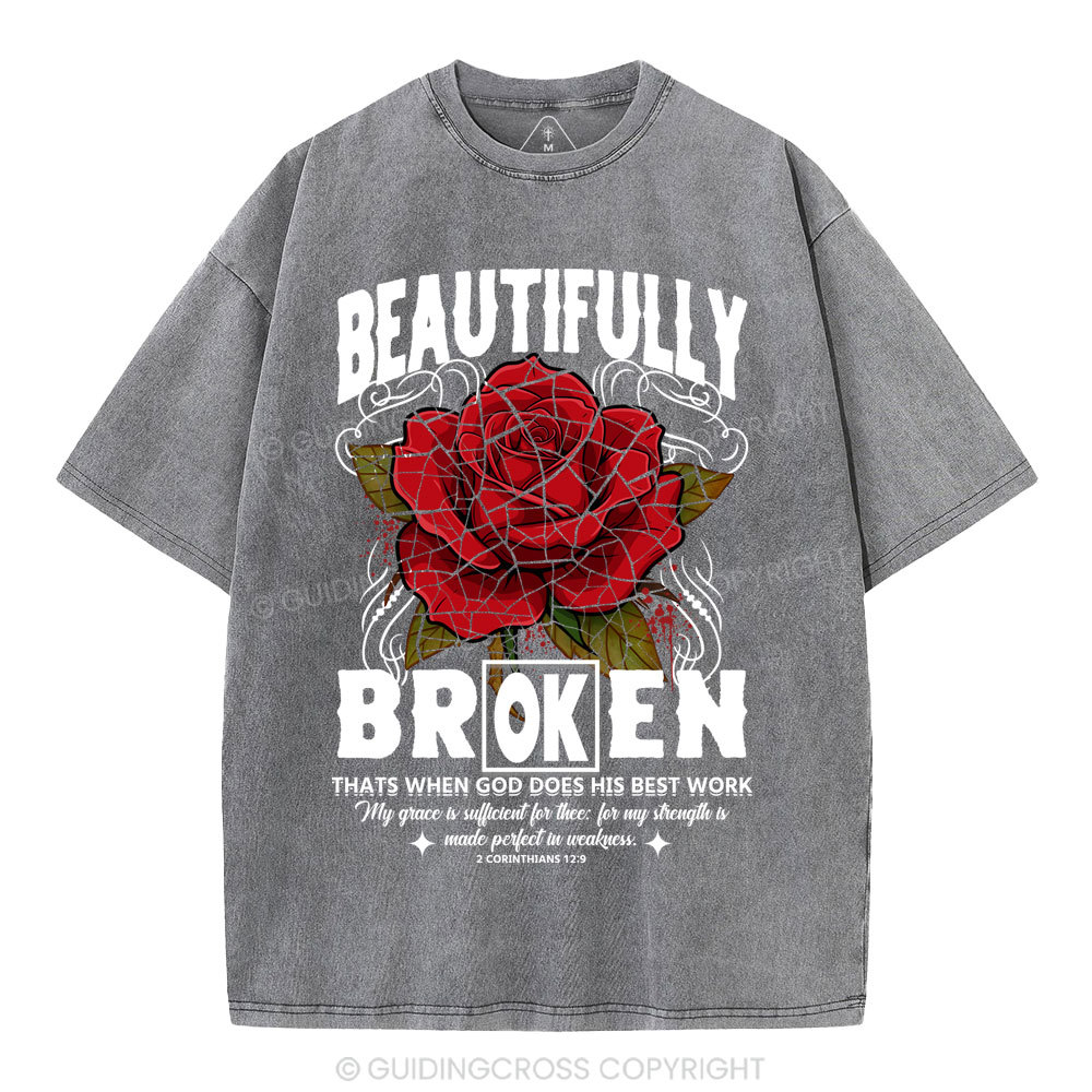 Beautifully Broken Christian Washed T-Shirt