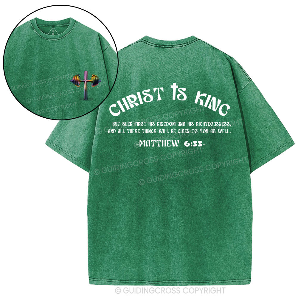 Christ Is King Christian Washed T-Shirt