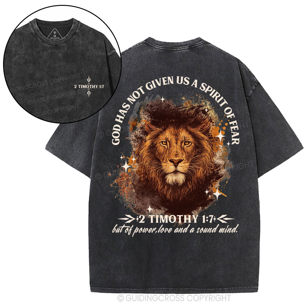 God Has Not Give Us Christian Washed T-Shirt