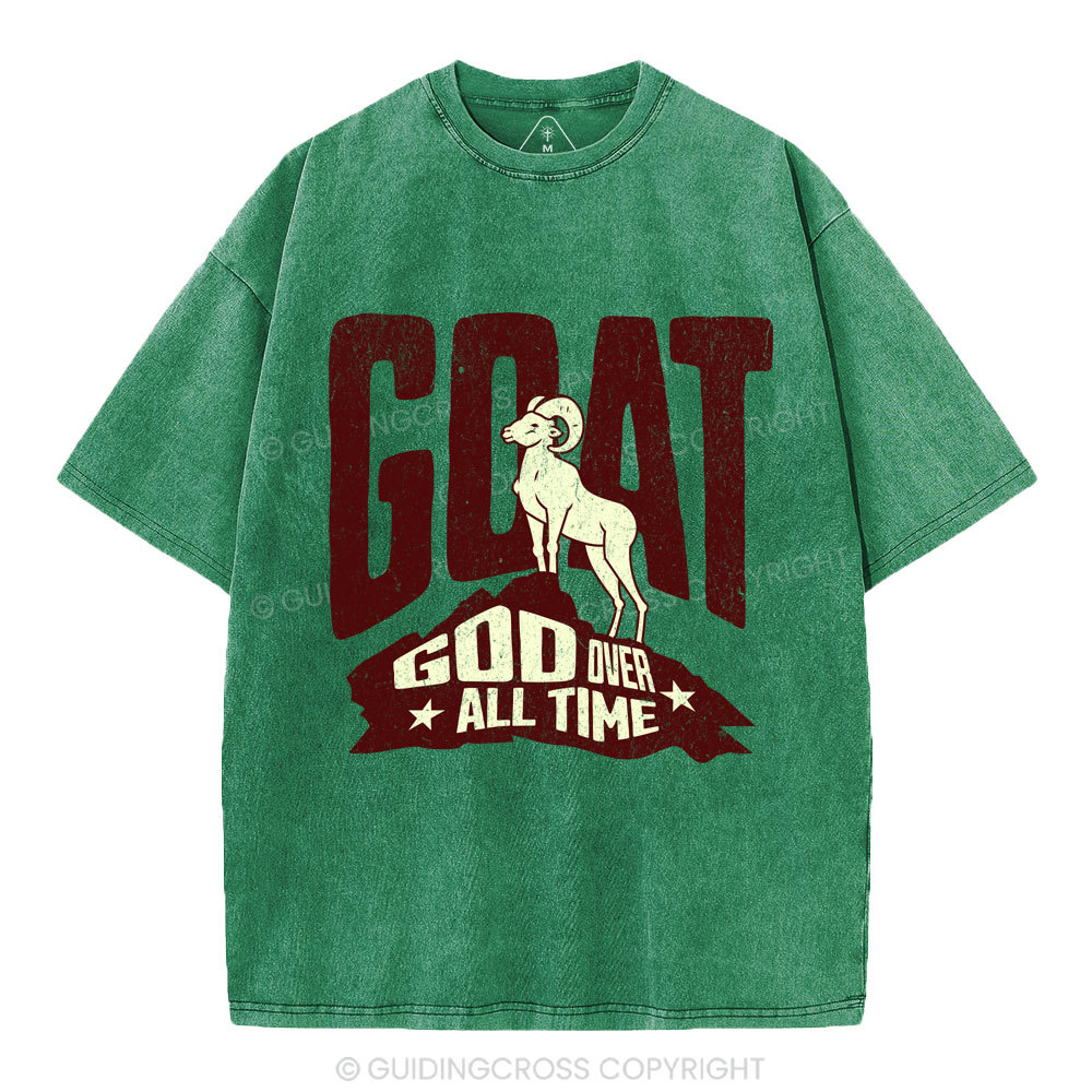 God Over All Time Christian Washed T-Shirt