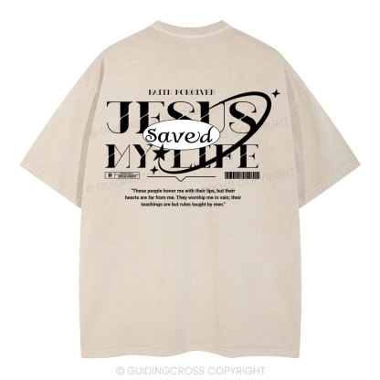 Jesus Save My Life Christian Washed T-Shirt