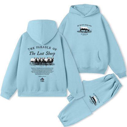 The Parble Of THe Lost Sheep Christian Fleece Hoodie Set